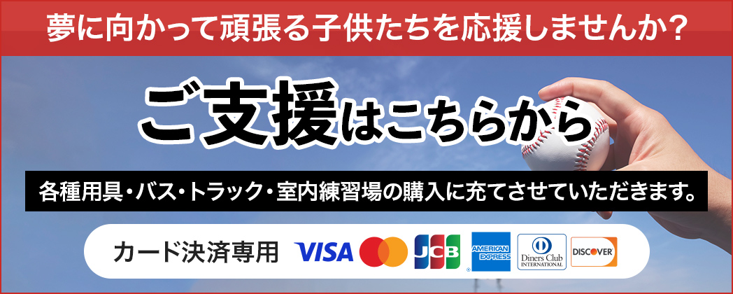 クレジットカードで気軽に応援